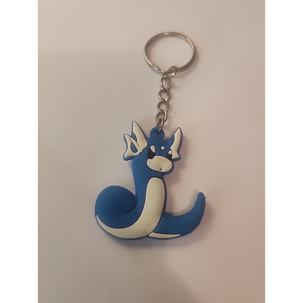 Small Dratini‎ Pokémon 2 Sided Rubber Keychain